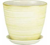 Горшок Сады Аурики РС 03 1 бутон белое золото, керамика, 12 см, 1 л 060192