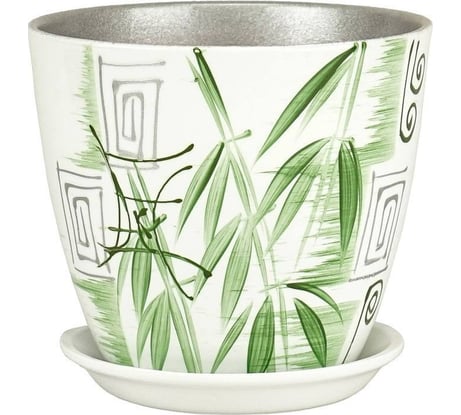 Горшок Сады Аурики РС 01 1 ЕВ 59 1 бутон Бамбук люкс керамика, 12 см, 1 л 060188