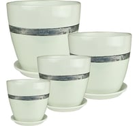 Комплект горшков для цветов РС154 Паталь эстет, керамика, 12 см, 15 см, 18 см, 21 см 064294