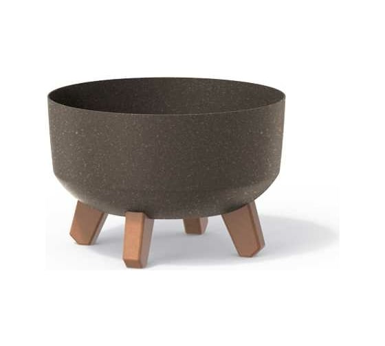 Кашпо на ножках Prosperplast DGRL240LW 4625W GRACIA LOW ECO WOOD диам. 235 мм, высота 155 мм, кофе 066632 1