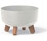 Кашпо на ножках Prosperplast DGRL240LW S449W GRACIA LOW ECO WOOD диам. 235 мм, высота 155 мм, белое 066627 1