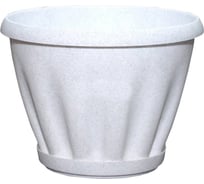 Горшок с поддоном Материя Пластика Знатный мрамор, диам. 225 мм, 3.9 л 042769