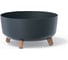 Кашпо на ножках Prosperplast DGRL400LW S433W GRACIA LOW ECO WOOD диам. 380 мм, высота 195 мм, антрацит 066641 1