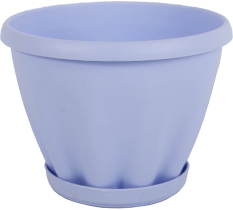 Горшок с поддоном Материя Пластика Знатный сиреневый, диам. 140 мм, 1 л 042749