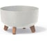 Кашпо на ножках Prosperplast DGRL300LW S449W GRACIA LOW ECO WOOD диам. 285 мм, высота 177 мм, белое 066634 1