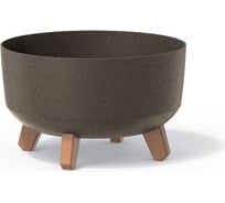 Кашпо на ножках Prosperplast DGRL300LW 4625W GRACIA LOW ECO WOOD диам. 285 мм, высота 177 мм, кофе 066636