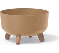 Кашпо на ножках Prosperplast DGRL300LW 4665W GRACIA LOW ECO WOOD диам. 285 мм, высота 177 мм, коричневое 066635