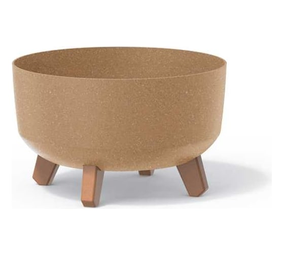 Кашпо на ножках Prosperplast DGRL300LW 4665W GRACIA LOW ECO WOOD диам. 285 мм, высота 177 мм, коричневое 066635