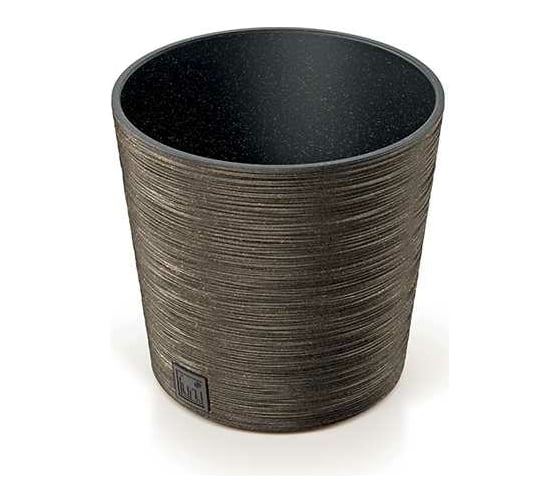 Кашпо с вкладышем Prosperplast DFR250W 4625W FURU ROUND ECO WOOD диам. 250 мм, высота 247 мм, кофе 066646