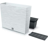 Цветник с вкладышем Prosperplast DFC600T S449 Цветник FURU CASE TOWER 580 мм, 180 мм, высота 498 мм, белое 066755