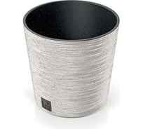 Кашпо с вкладышем Prosperplast DFR300W S449W FURU ROUND ECO WOOD диам. 300 мм, высота 294 мм, белое 066648