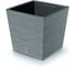 Кашпо с вкладышем Prosperplast DFS240 422U FURU SQUARE LOW 240х240 мм, высота 235 мм, серое 066713 1