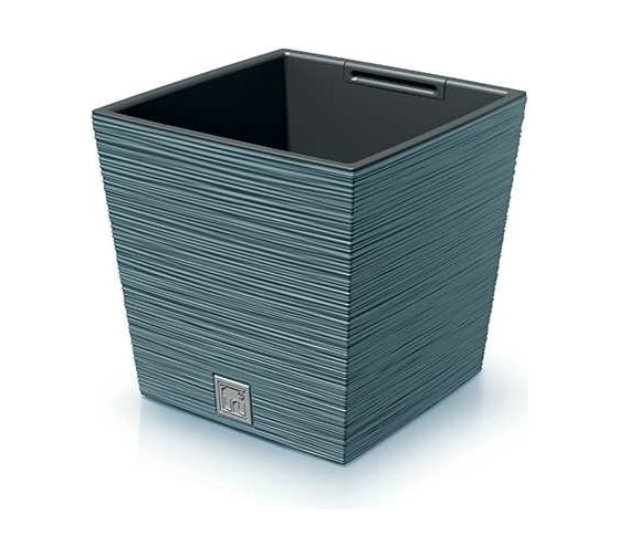 Кашпо с вкладышем Prosperplast DFS300 5415C FURU SQUARE LOW 295х295 мм, высота 290 мм, синее 066721 1