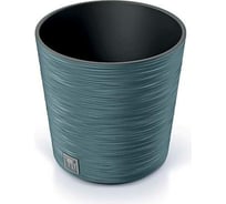 Кашпо с вкладышем Prosperplast DFR250 5415C FURU ROUND LOW диам. 250 мм, высота 247 мм, синее 066670