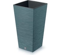 Кашпо с вкладышем Prosperplast DFSH240 5415C высокое FURU SQUARE 24х24 см, высота 45 см, синее 066732