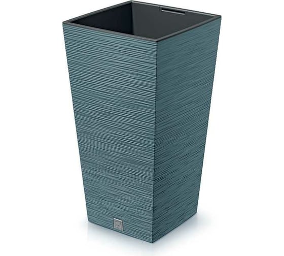 Кашпо с вкладышем Prosperplast DFSH240 5415C высокое FURU SQUARE 24х24 см, высота 45 см, синее 066732 1