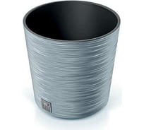 Кашпо с вкладышем Prosperplast DFR250 422U FURU ROUND LOW диам. 250 мм, высота 247 мм, серое 066672