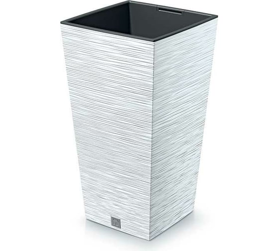 Кашпо с вкладышем Prosperplast DFSH240 S449 высокое FURU SQUARE 24х24 см, высота 45 см, белое 066727 1