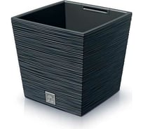 Кашпо с вкладышем Prosperplast DFS240 S433 FURU SQUARE LOW 240х240 мм, высота 235 мм, антрацит 066715