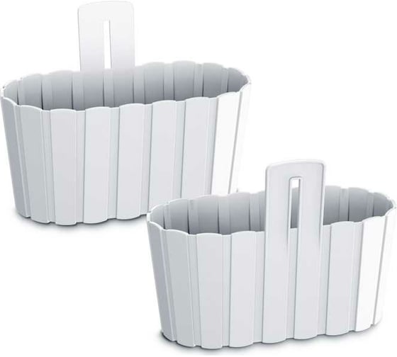 Кашпо с креплением Prosperplast DDES280 S449 BoardeeWall 27.4х15х20.2 см, 3.3 л, белое 055685