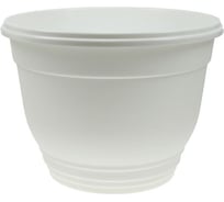 Кашпо с поддоном ФлораПласт Цегла 13 см, белое, 750 мл 001215