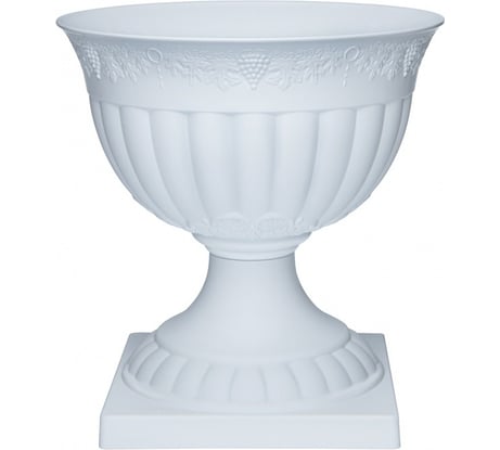 Вазон Эльфпласт Флора диаметр 25 см, высота 25 см, 4 л, белый 032218