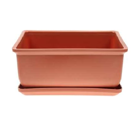 Кашпо с поддоном ФлораПласт Бонсайница 20х14х9 см, терра, 2 л 000920