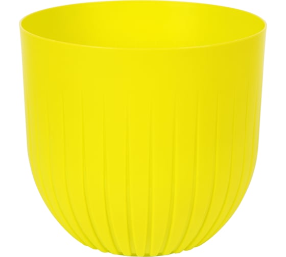 Пластиковый горшок с вкладкой liveingreen АЛЬФА МЕДОВЫЙ диам. 13 см, высота 12.5 см, 1.4 л А13-34 1