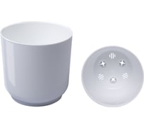 Пластиковый горшок с вкладкой liveingreen ДЕЛЬТА БЕЛЫЙ диам. 17 см, 3.2 л Д17-10