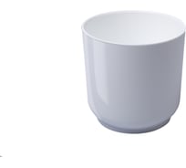 Пластиковый горшок с вкладкой liveingreen ДЕЛЬТА БЕЛЫЙ диам. 22 см, высота 21 см, 6.4 л Д22-10