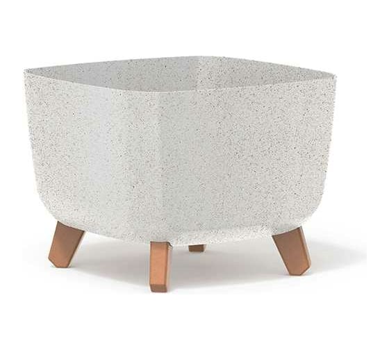Кашпо на ножках Prosperplast DGQL300WS449W GRACIA SQUARE ECO WOOD 29х29х22 см, белое 066921