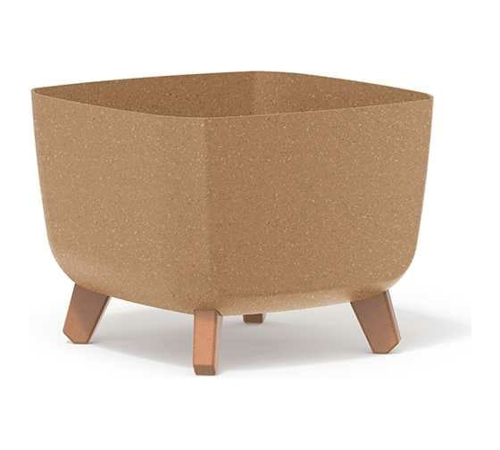 Кашпо на ножках Prosperplast DGQL300W4665W GRACIA SQUARE ECO WOOD 29х29х22 см, коричневое 066919 1