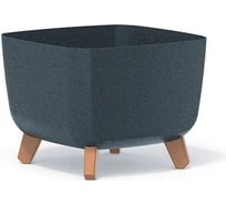 Кашпо на ножках Prosperplast DGQL300WS433W GRACIA SQUARE ECO WOOD 29х29х22 см, антрацит 066920