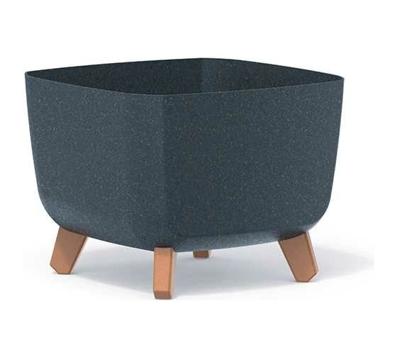 Кашпо на ножках Prosperplast DGQL300WS433W GRACIA SQUARE ECO WOOD 29х29х22 см, антрацит 066920
