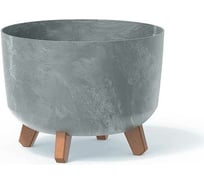 Кашпо на ножках Prosperplast DGRL300E 422U GRACIA BETON EFFECT диам. 29 см, высота 22 см, бетон 066943