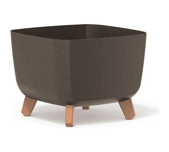 Кашпо на ножках Prosperplast DGQL300W 4625W GRACIA SQUARE ECO WOOD 29х29х22 см, кофе 066918 1