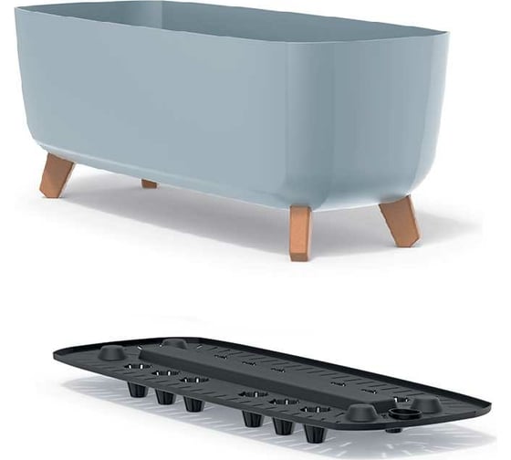 Кашпо на ножках Prosperplast DGCL600 443U GRACIA CASE 580х240х235 мм, светло-серое 066917