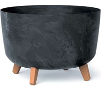Кашпо на ножках Prosperplast DGRL400E S433 GRACIA BETON EFFECT диам. 39 см, высота 27 см, антрацит 066947
