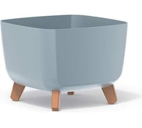Кашпо на ножках Prosperplast DGQL300 443U GRACIA SQUARE 29х29х22 см, светло-серое 066913
