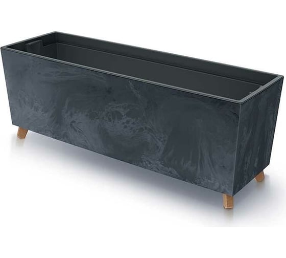 Кашпо на ножках Prosperplast DUC800NES433 URBI CASE BETON EFFECT 770х235х300 мм, антрацит 066972 1