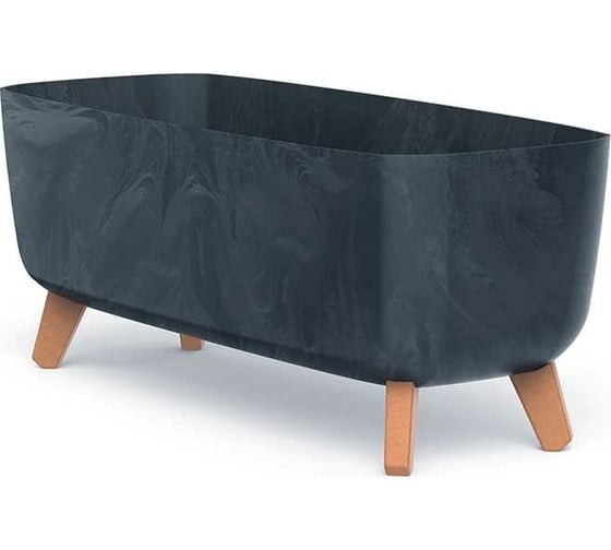 Кашпо на ножках Prosperplast DGCL600ES433 GRACIA CASE BETON EFFECT 580х240х235 мм, антрацит 066953