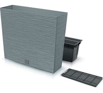 Цветник с вкладышем Prosperplast DFC800T 422U FURU CASE TOWER 770х235х686 мм, серый 066959
