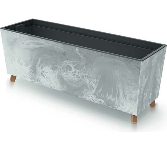 Кашпо на ножках Prosperplast DUC800NE 422U URBI CASE BETON EFFECT 770х235х300 мм, бетон 066955 1