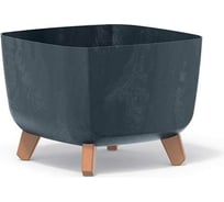 Кашпо на ножках Prosperplast DGQL300ES433 GRACIA SQUARE BETON EFFECT 29х29х22 см антрацит 066950