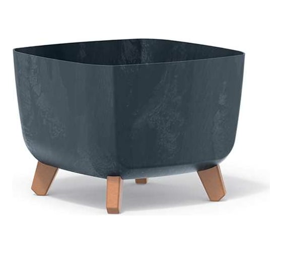Кашпо на ножках Prosperplast DGQL300ES433 GRACIA SQUARE BETON EFFECT 29х29х22 см антрацит 066950
