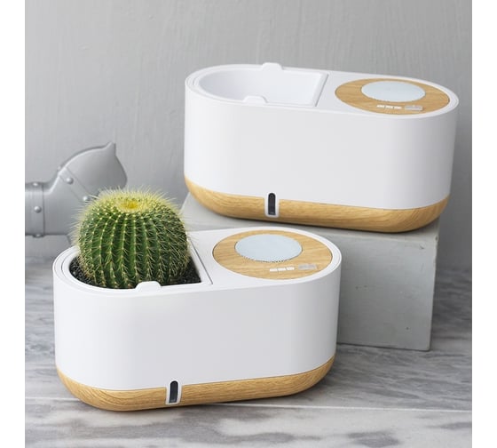 Интеллектуальный цветочный горшок с Bluetooth колонкой и автополивом Green Helper GZ302