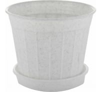 Кашпо Ангора КЛАССИК №2 0.5 л, с поддоном, мраморное А5120мр