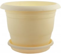 Кашпо Ангора 5 л, с поддоном, кремовое А5231крем