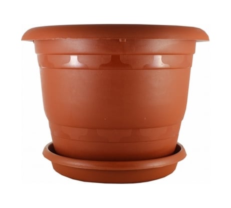 Кашпо Ангора 3 л, с поддоном, терракотовое А5221тер
