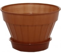Кашпо Ангора ВИОЛЕТ КЛАССИК №2 0.5 л, с поддоном, терракотовое А5113тр